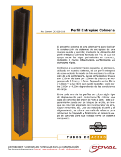 Perfil Entrepiso Colmena