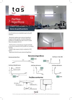 01 Perfiles frigor&iacute;ficos - Transformados y Accesorios del Sur
