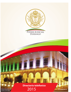 Directorio Oficial - Poder Judicial del Estado de Durango