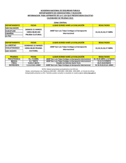 DEPARTAMENTO FECHA LUGAR DONDE HAR&Aacute; LA