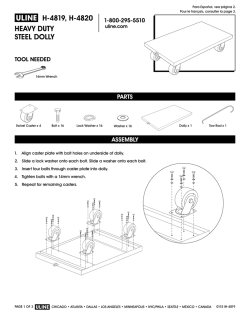 &pi; H-4819, H-4820 HEAVY DUTY STEEL DOLLY