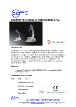 mascara perilaringea modelo cobra pla