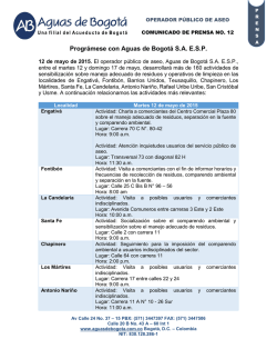 Progr&aacute;mese con Aguas de Bogot&aacute; S.A. E.S.P.