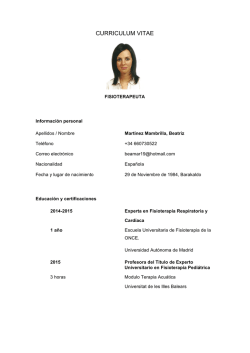 CURRICULUM VITAE