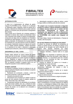 Caso Fibraltex S.A.