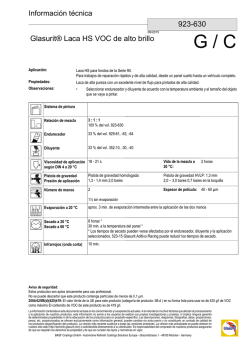 923-630 Glasurit&reg; Laca HS VOC de alto brillo