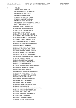Dpto. de Gesti&oacute;n Escolar REVISA QUE TU NOMBRE ESTE EN LA