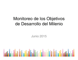 Monitoreo de los Objetivos de Desarrollo del Milenio