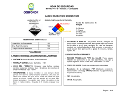 HOJA DE SEGURIDAD ACIDO MURIATICO DOMESTICO