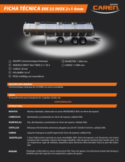 FICHA T&Eacute;CNICA SRE 33 INOX 2+1 4mm