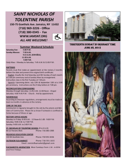 SAINT NICHOLAS OF TOLENTINE PARISH