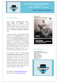 CINE COREANO CONTEMPOR&Aacute;NEO Nacho Cagiga (coordinador)