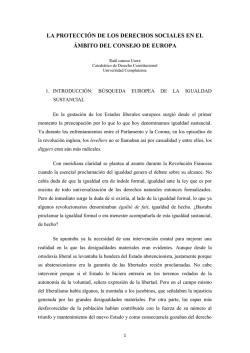 la protecci&oacute;n de los derechos sociales en el &aacute;mbito del