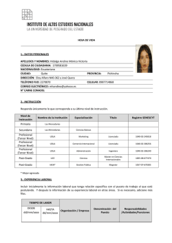 Curriculum Vitae Monica Hidalgo