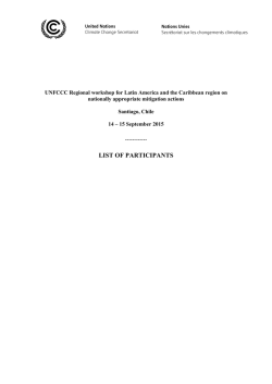 LIST OF PARTICIPANTS