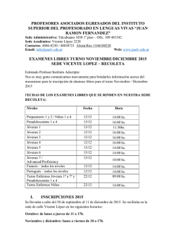 Carta a los Adscriptos - Profesores Asociados Egresados del