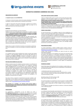 Normativa - Lenguas Vivas Exams