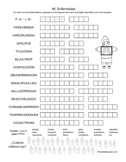 Mi Enfermedad - Printable Spanish