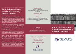 Curso de Especialista en Derecho Matrimonial y Procesal Can&oacute;nico