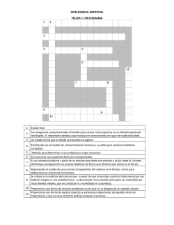 INTELIGENCIA ARTIFICIAL TALLER 1: CRUCIGRAMA 1 2 3 4 5 6