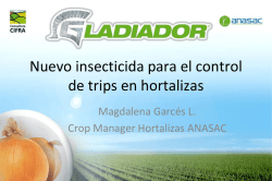 Nuevo insecticida para el control de trips en