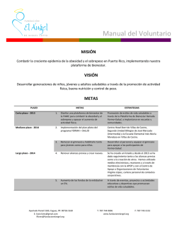 Manual del Voluntario - Fundacion El Angel de Miguel Cotto