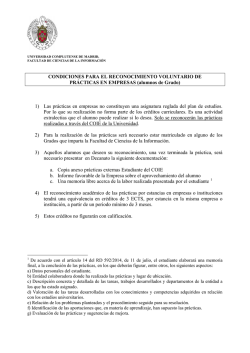 Reconocimiento voluntario de pr&aacute;cticas