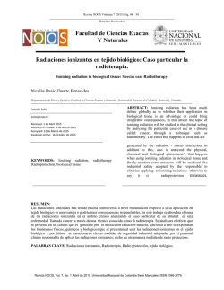 5. Radiaciones ionizantes en tejido biol&oacute;gico