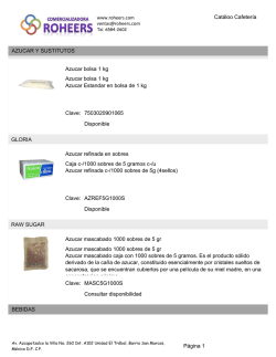 Cat&aacute;loo Cafeter&iacute;a AZUCAR Y SUSTITUTOS Azucar bolsa 1 kg