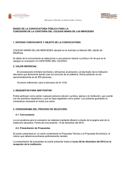 Bases - Colegio Mar&iacute;a de Las Mercedes
