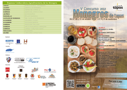 Folleto de tapas - Turismo Los Monegros