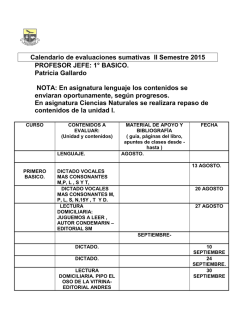 Primer A&ntilde;o B&aacute;sico