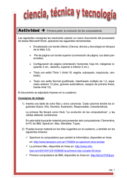 Actividad &rarr; Primera parte: la evoluci&oacute;n de las computadoras Las