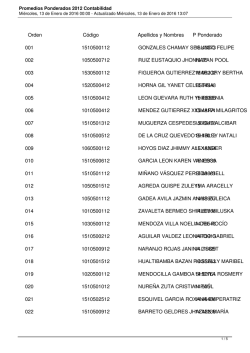 Promedios Ponderados 2012 Contabilidad