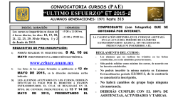 &ldquo;ULTIMO ESFUERZO&rdquo; ET 2015-2