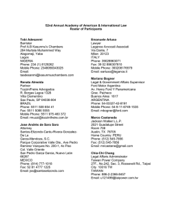 52nd Annual Academy of American & International Law Roster of