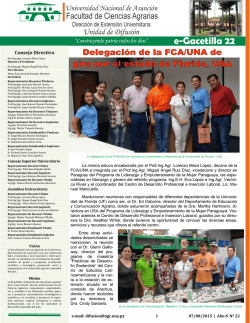 e-Gacetilla 22 - Facultad de Ciencias Agrarias