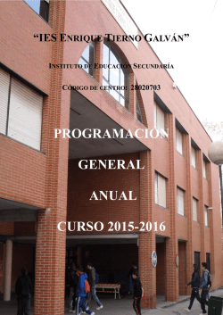 PGA - Programaci&oacute;n General Anual