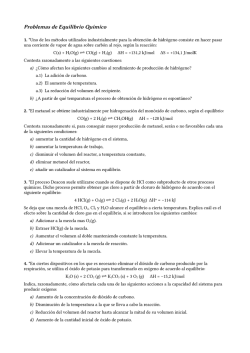 Problemas de Equilibrio Qu&iacute;mico