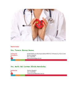 Nuevo Le&oacute;n Dra. Tamara Staines Boone Dra. Mar&iacute;a del Carmen