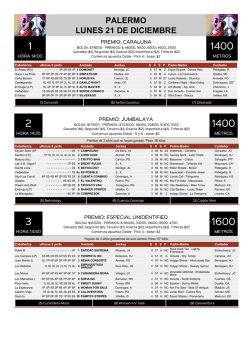 PALERMO LUNES 21 DE DICIEMBRE