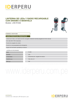 linterna dinamo manual con radio FM / AM