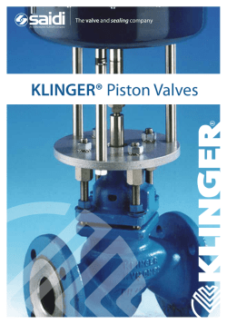 V&aacute;lvulas de Pist&oacute;n KLINGER