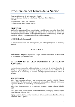 Estado, Gobierno y Pol&iacute;ticas P&uacute;blicas