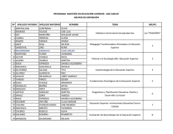 Grupos de expo. Maestr&iacute;a - San Carlos1