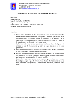 Geometr&iacute;a II - Escuela 9-006 "Prof. Francisco Humberto Tolosa"