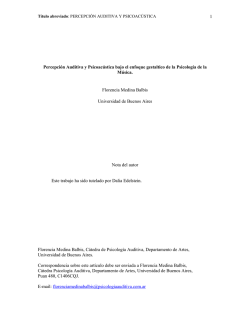 Medina Balbis, F. - Universidad de Buenos Aires