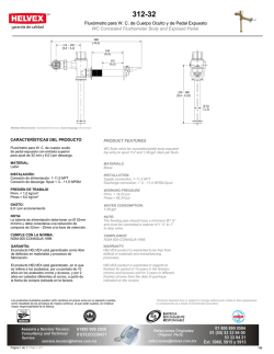 Flux&oacute;metro para W. C. de Cuerpo Oculto y de Pedal