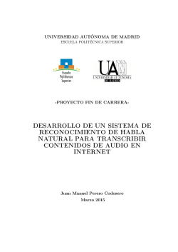 desarrollo de un sistema de reconocimiento de habla natural para
