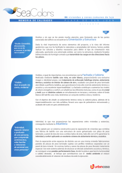 Descarga en PDF nuestra Memoria de Calidades y conoce todos